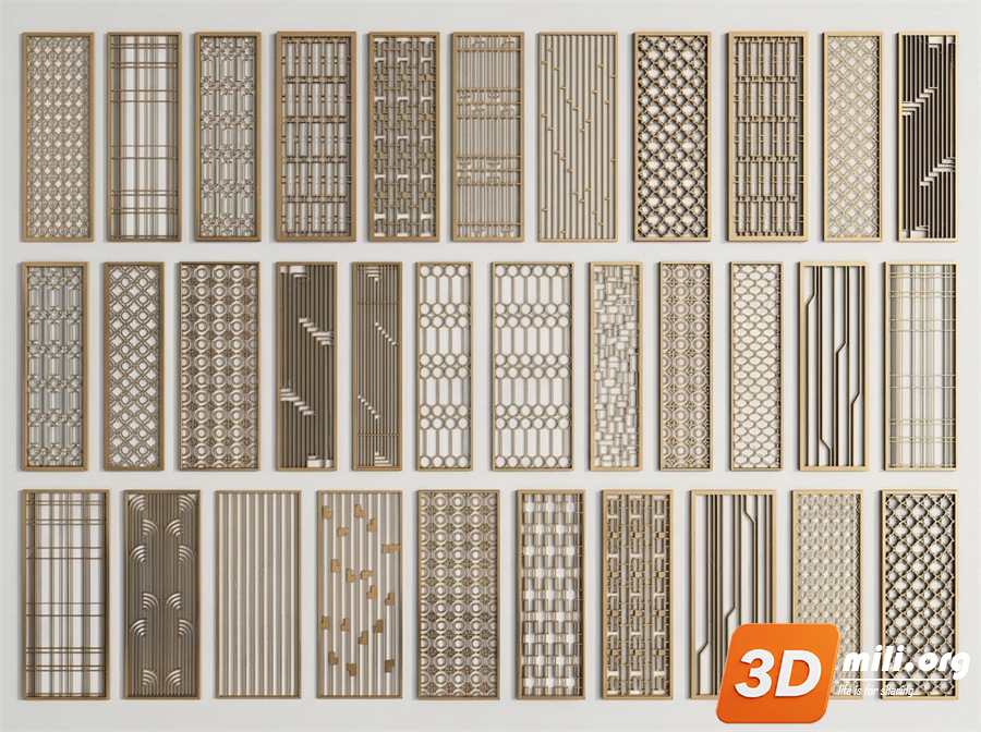 Folding screen Skp Files 